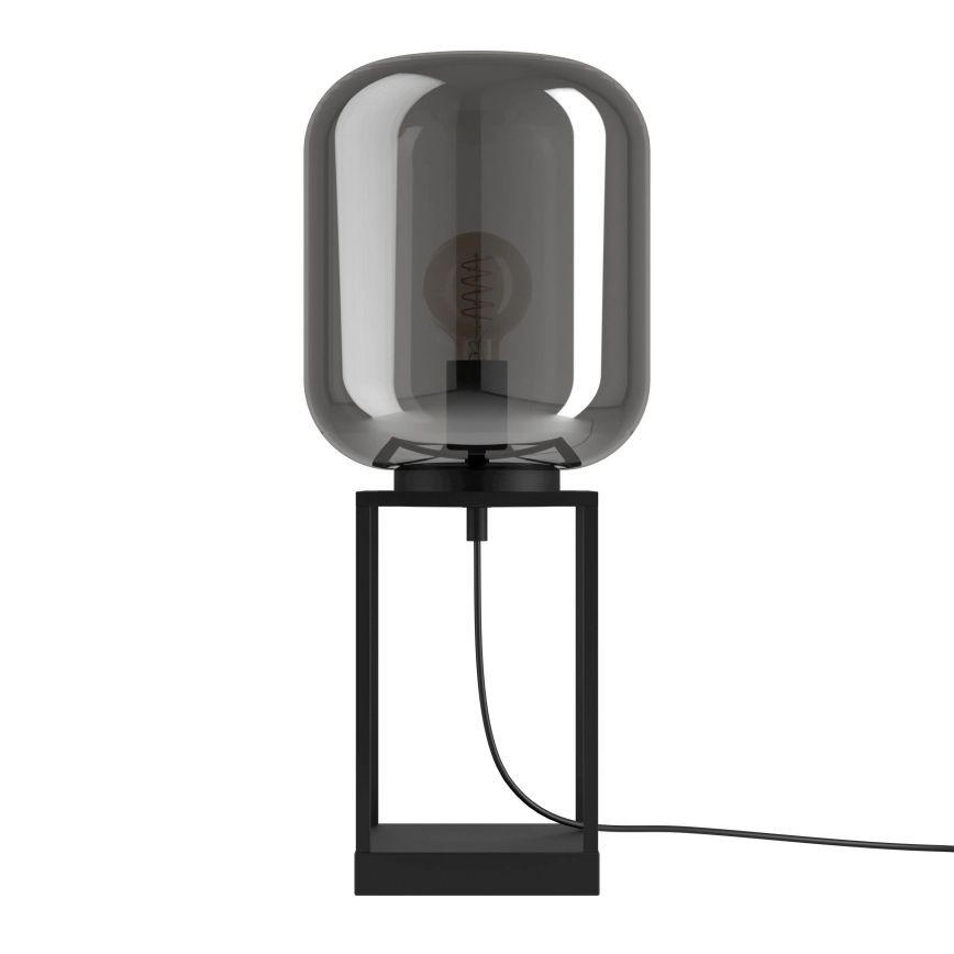 STOLNÍ LAMPA, E27, 25/59/25 cm  - černá, Basics, kov/sklo (25/59/25cm)