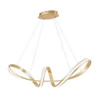 LED-HÄNGELEUCHTE Melinda 91 cm   - Goldfarben, Design, Kunststoff/Metall (91cm) - Paul Neuhaus