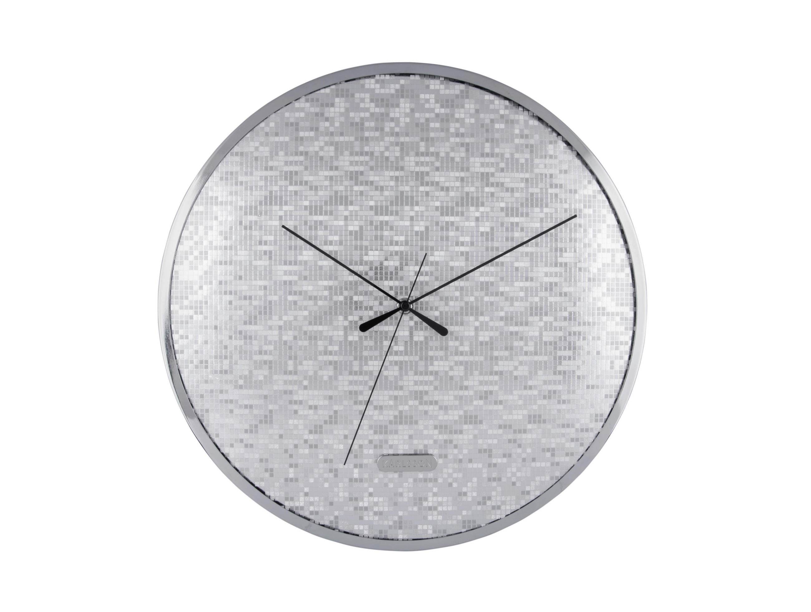 WANDUHR  Silberfarben  - Silberfarben, KONVENTIONELL, Metall (40/40/4.5cm) - Karlsson
