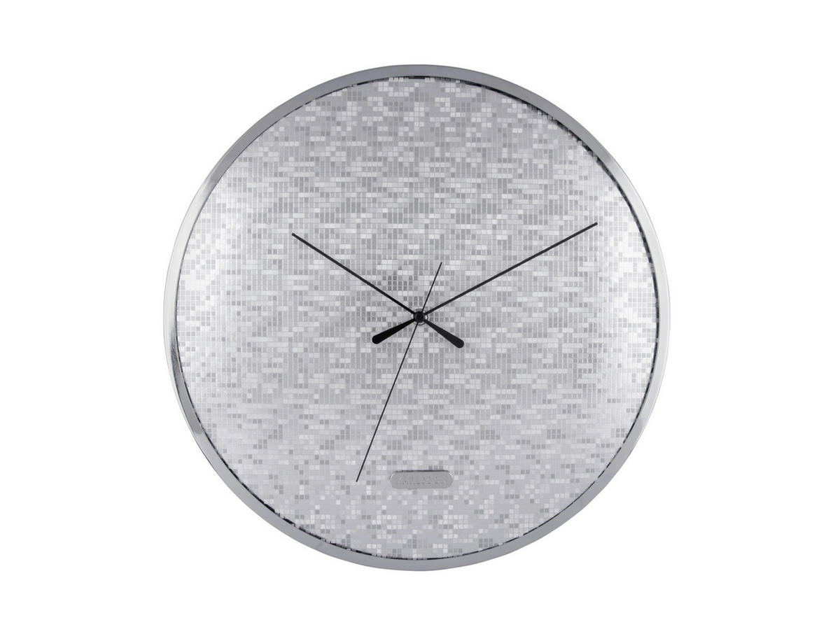 NÁSTĚNNÉ HODINY, barvy stříbra, 40/40/4.5 cm - barvy stříbra, Konvenční, kov (40/40/4.5cm) - Karlsson