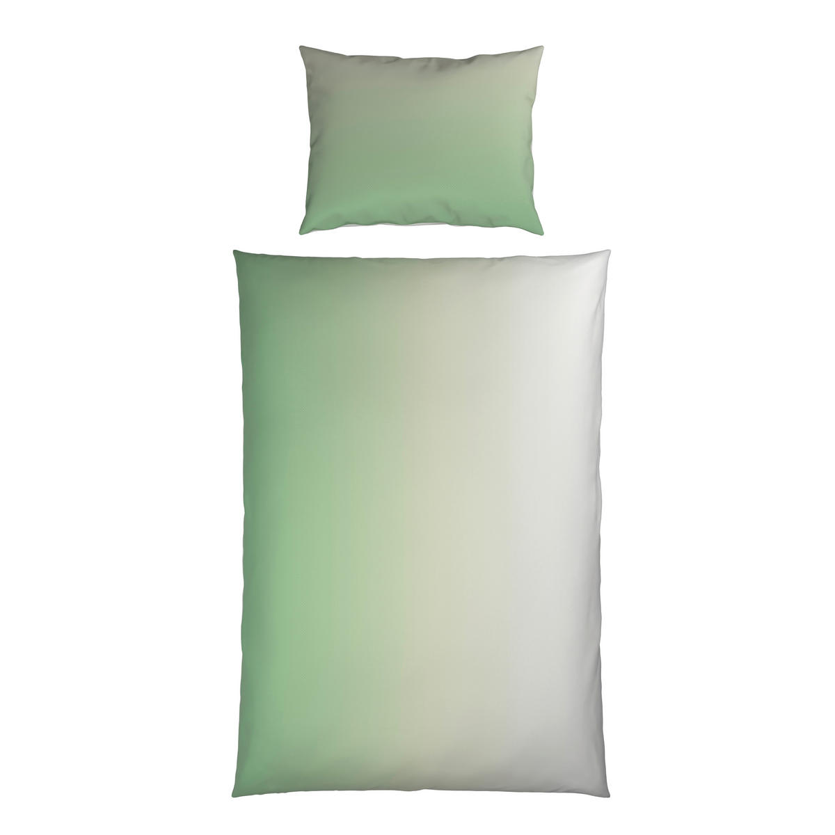 BETTWÄSCHE KALIO Satin 140/200 cm  - Weiß/Grün, KONVENTIONELL, Textil (140/200cm) - Esposa