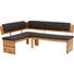 ECKBANK Mikrofaser Eiche massiv Anthrazit, Eichefarben - Eichefarben/Anthrazit, Design, Holz/Textil (205/155cm) - Valdera