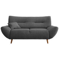 2-SITZER-SOFA Chenille Anthrazit  - Wildeiche/Anthrazit, Modern, Holz/Textil (173/81/90cm) - MID.YOU