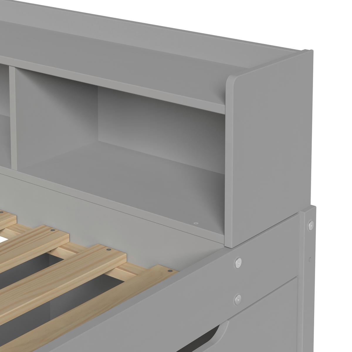 STAURAUMBETT 90/200 cm  Grau   - Naturfarben/Grau, Modern, Holz/Holzwerkstoff (90/200cm) - P & B
