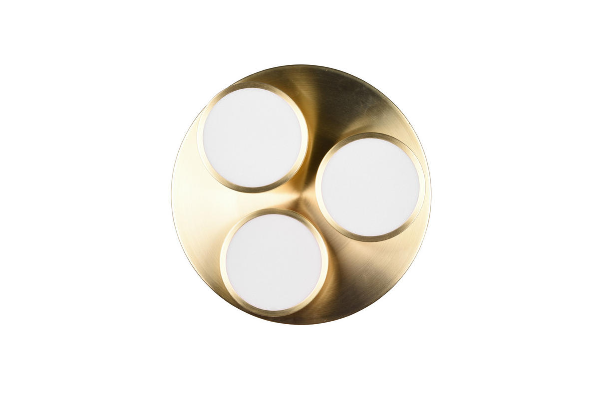LED-DECKENLEUCHTE 35/13 cm   - Messingfarben, Basics, Metall (35/13cm) - Trio Leuchten