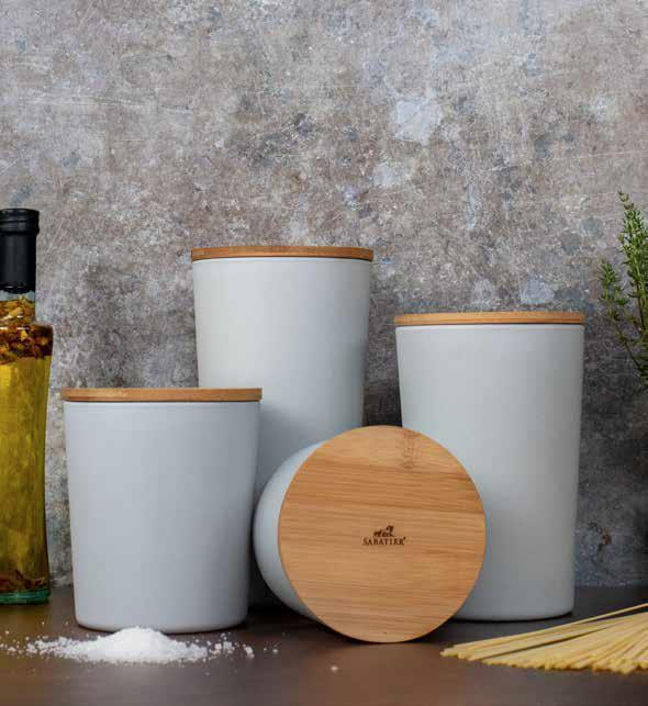 POSUDA ZA ZALIHE  1,3 l   - bijela/svijetlo smeđa, Basics, drvo/prirodni materijali (1,3l)