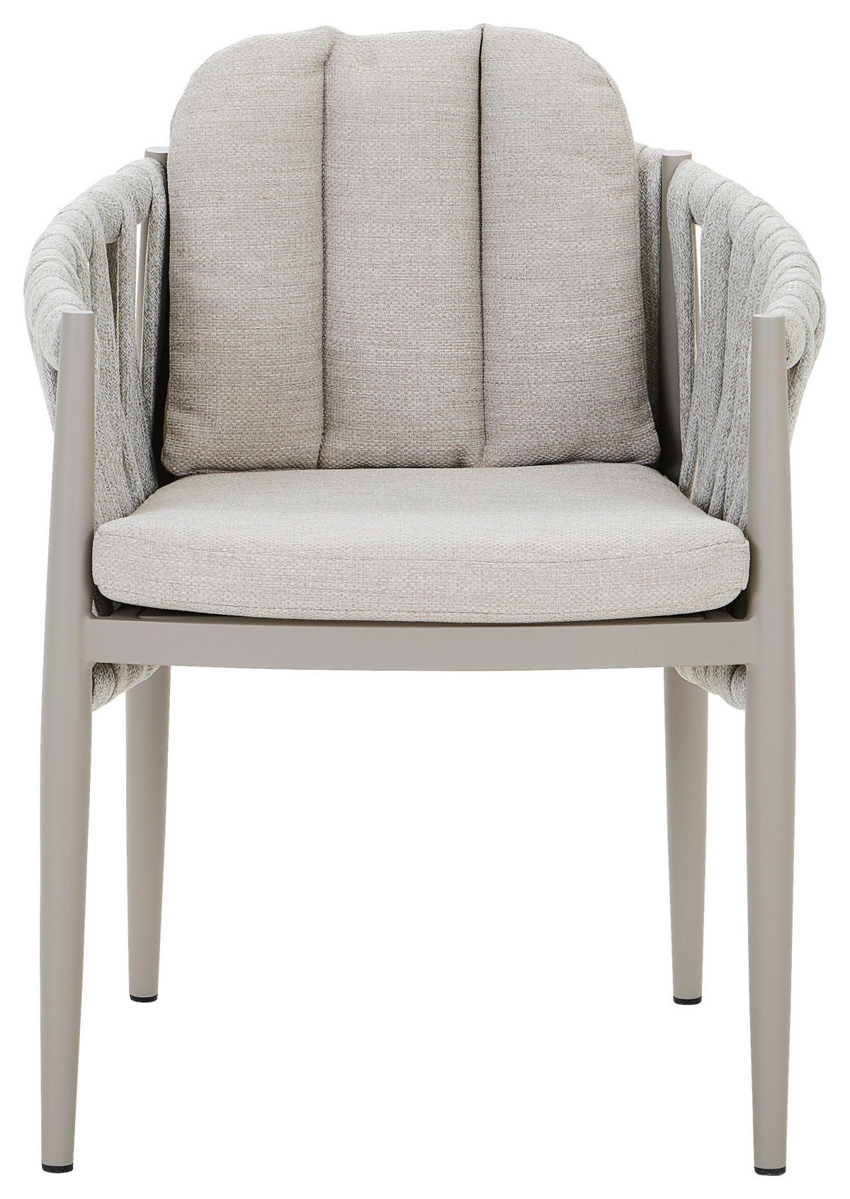 GARTENSESSEL Aluminium Hellgrau  - Hellgrau, Design, Textil/Metall (64/78/63cm) - Amatio