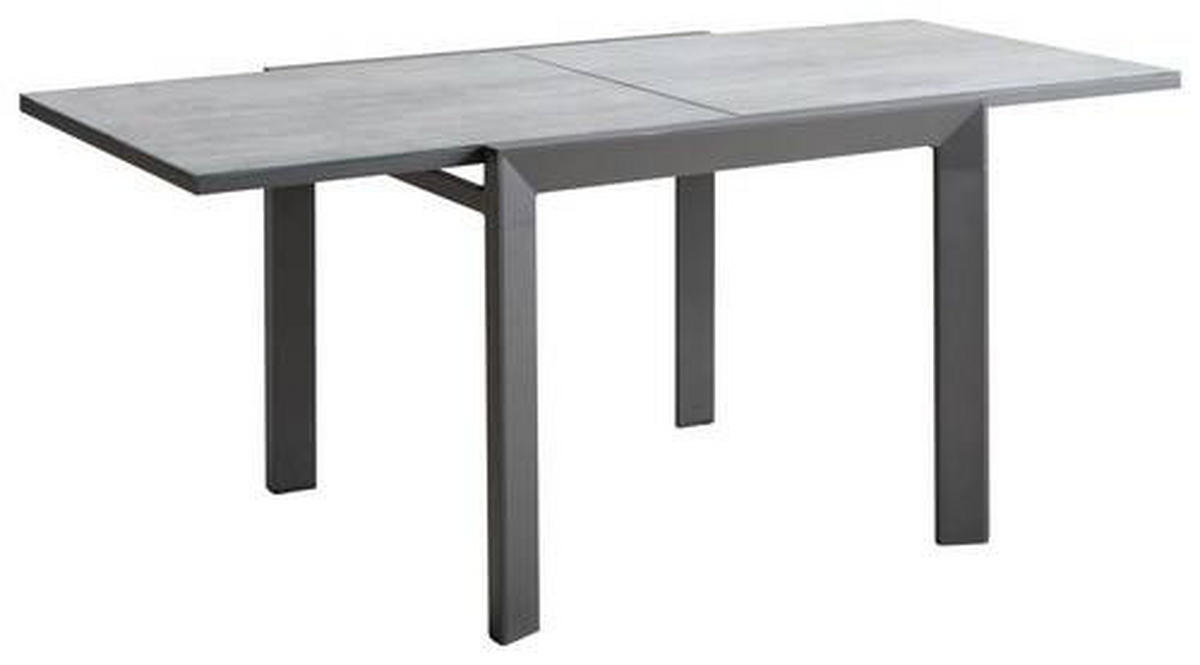 GARTENTISCH 90-180/90/75 cm Metall, Glas quadratisch  - Anthrazit/Grau, Design, Glas/Metall (90-180/90/75cm) - Ambia Garden