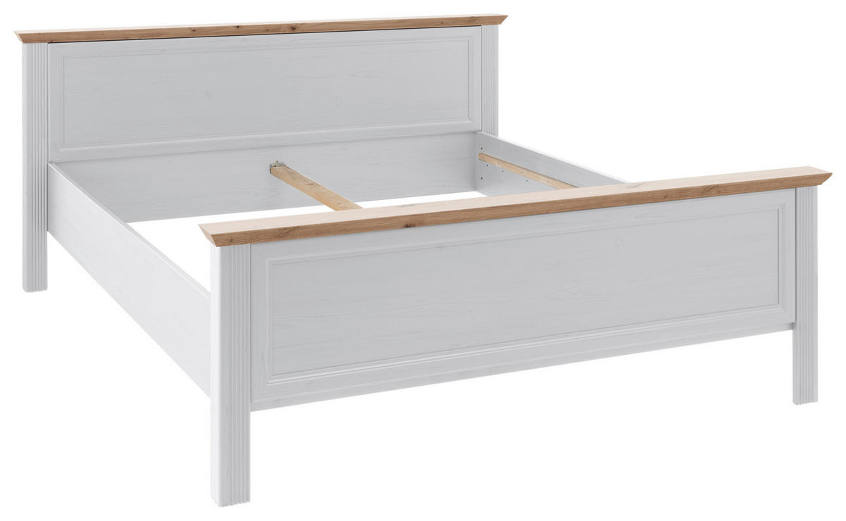 KREVET 180/200 cm     bela, hrast artisan  - bela/crna, Lajfstajl, pločasti materijal/plastika (180/200cm) - Zandiara