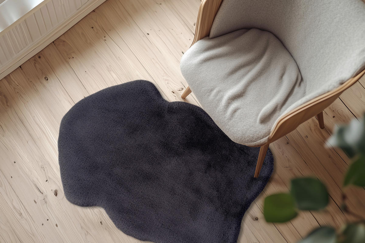 FELLTEPPICH 60/90 cm My Infinity Anthrazit  - Anthrazit, Design, Textil (60/90cm) - Obsession