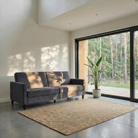 SCHLAFSOFA PALERMO in Velours Dunkelgrau Vintage, Skandinavisch, Modern, Landhaus  - Dunkelgrau/Schwarz, Basics, Kunststoff/Textil (207/86/86cm) - Livetastic