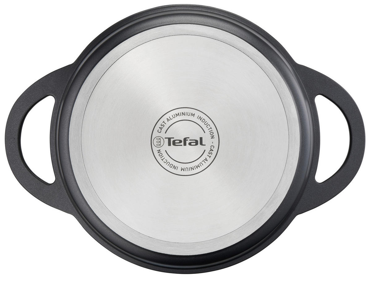 KOCHTOPF TRATTORIA 6,7 L  - Edelstahlfarben/Schwarz, Basics, Metall (34,5/30/14,5cm) - Tefal