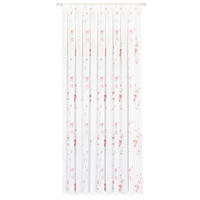 Perdea Tip Plasă  - alb/roșu, Basics, textil (295cm)