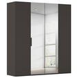 DREHTÜRENSCHRANK 201/223/61 cm,  in Graphitfarben, 4-türig  - Graphitfarben, Basics, Glas/Holzwerkstoff (201/223/61cm) - Novel