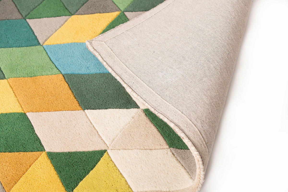 WOLLTEPPICH 170/120 cm Grün, Multicolor  - Multicolor/Grün, Basics, Textil (170/120cm)