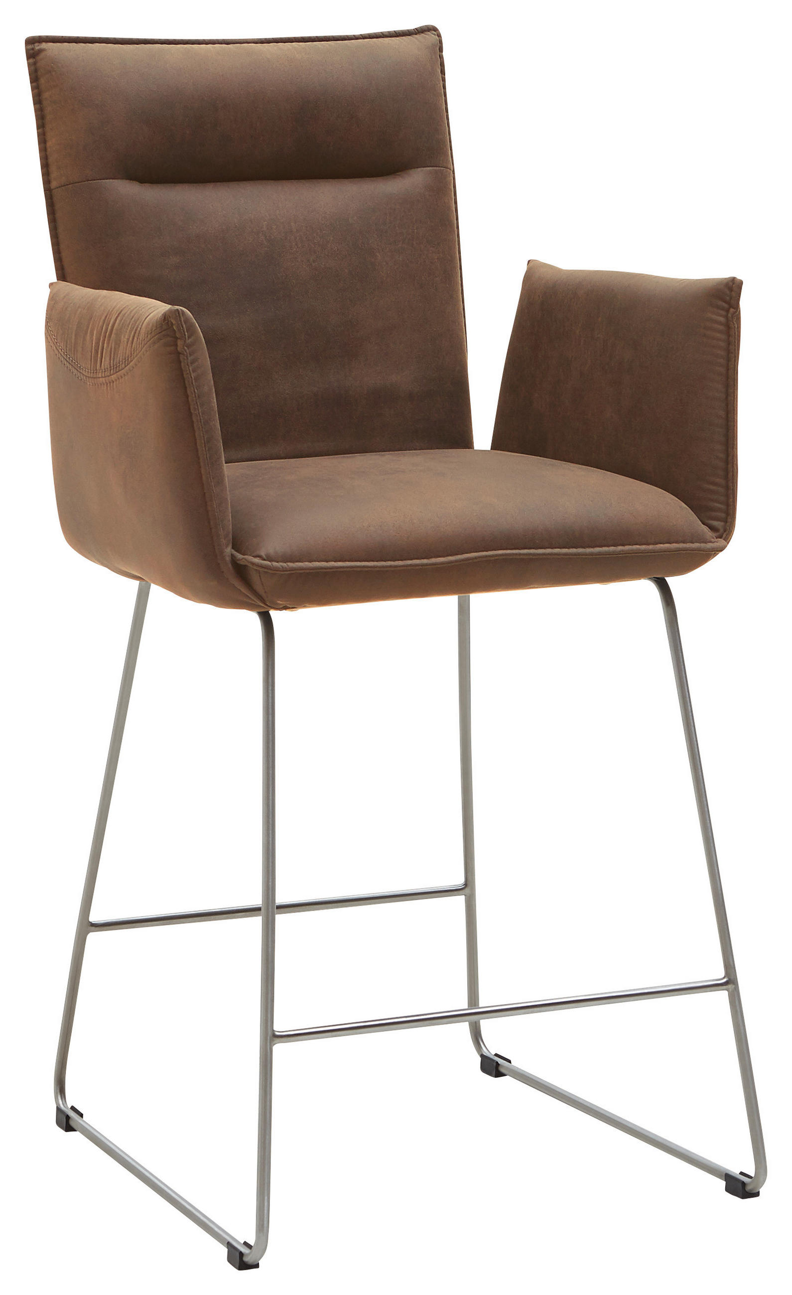 TRESENSESSEL Mikrofaser Schlammfarben, Edelstahlfarben Edelstahl Stoffauswahl, Gestellauswahl  - Schlammfarben/Edelstahlfarben, Design, Textil/Metall (56/98/62cm) - Valnatura