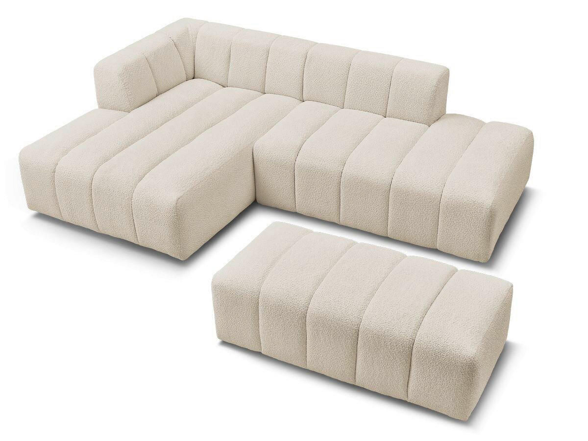 ECKSOFA  ANNECY Beige Bouclé  - Beige/Schwarz, MODERN, Kunststoff/Textil (170/262cm)