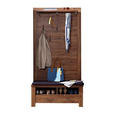 GARDEROBENBANK  in 100/48/40 cm  - Anthrazit/Akaziefarben, LIFESTYLE, Textil/Metall (100/48/40cm) - Landscape