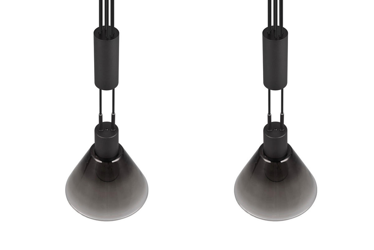HÄNGELEUCHTE 95/19/160 cm    - Weiss/Nickelfarben, Konventionell, Glas/Metall (95/19/160cm) - Trio Leuchten