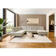 WOHNLANDSCHAFT Silberfarben, Beige Chenille  - Beige/Silberfarben, Design, Textil/Metall (243/352/190cm) - Dieter Knoll