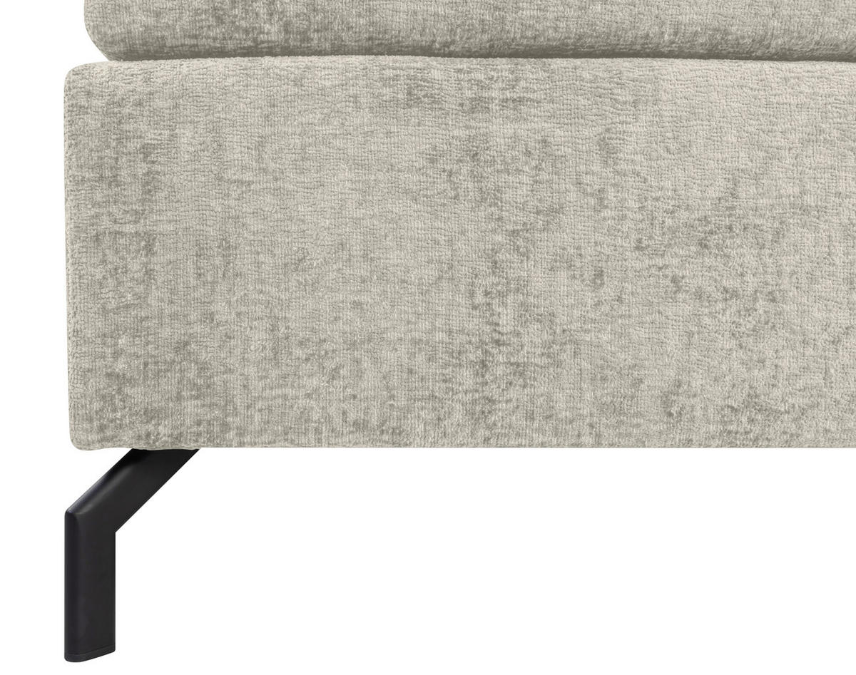 BOXSPRINGBETT 140/200 cm  in Beige  - Beige/Schwarz, Design, Textil/Metall (140/200cm) - Esposa