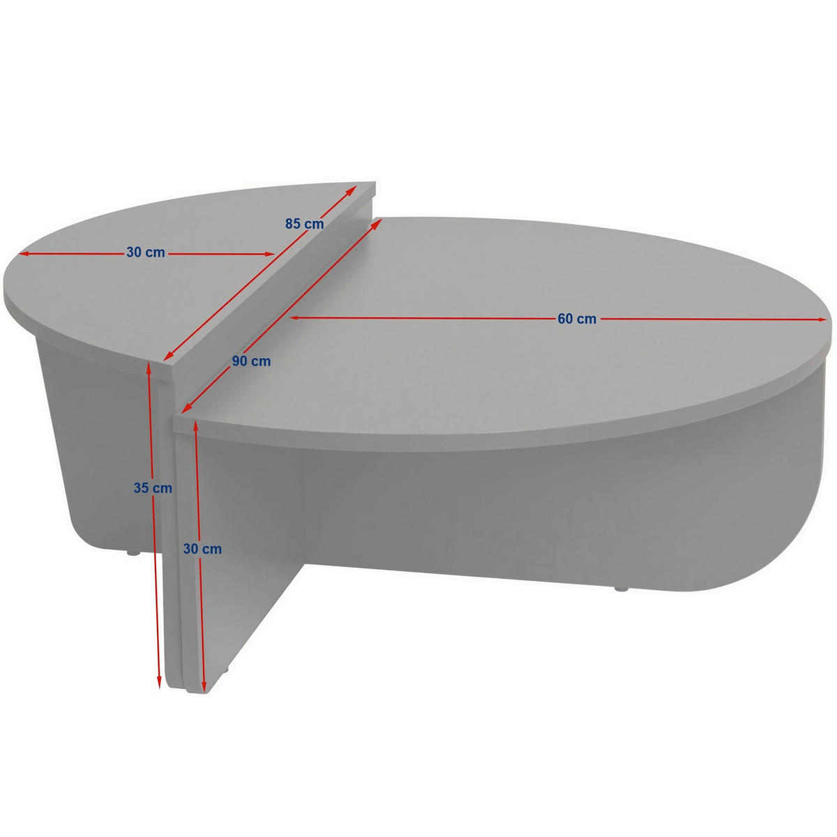 COUCHTISCH  - Design (90/30/60cm) - MID.YOU
