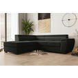 ECKSOFA  in Flachgewebe Anthrazit  - Anthrazit/Schwarz, KONVENTIONELL, Kunststoff/Textil (220/266cm) - Carryhome