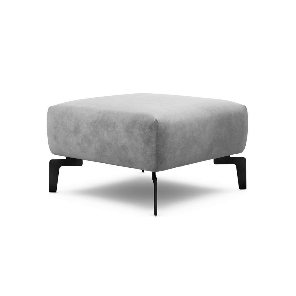 Thumbnail - Sensoo Hocker Cosy, Hellgrau, Textil, 70x70x46 cm, Stoffauswahl, Wohnzimmer, Hocker, Sitzhocker