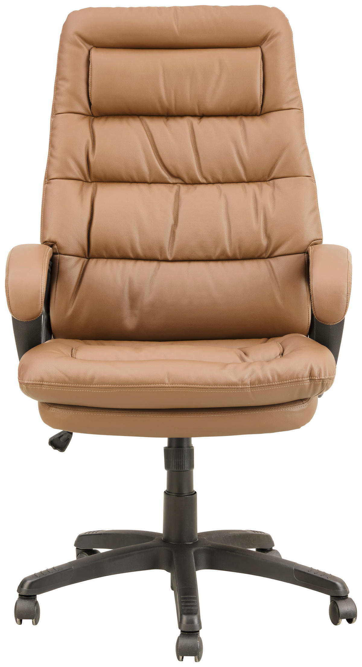 KANCELÁŘSKÉ KŘESLO, vzhled kůže, hnědá, černá - černá/hnědá, Moderní, textil/plast (67/113-122.5/78cm) - MID.YOU