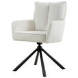 ARMLEHNSTUHL  in Eisen Cord  - Creme/Schwarz, Design, Textil/Metall (61/90/67cm) - Carryhome
