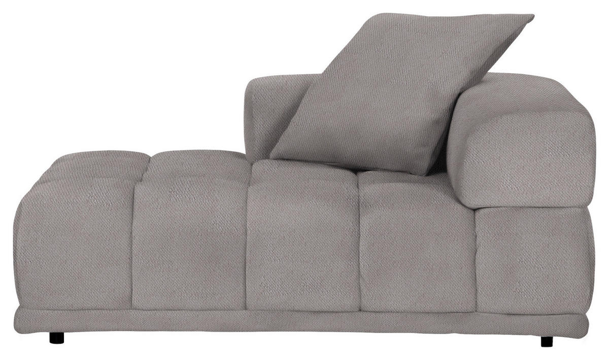 SOFAELEMENT in Flachgewebe Greige  - Greige/Schwarz, KONVENTIONELL, Kunststoff/Textil (125/66/155cm) - Carryhome