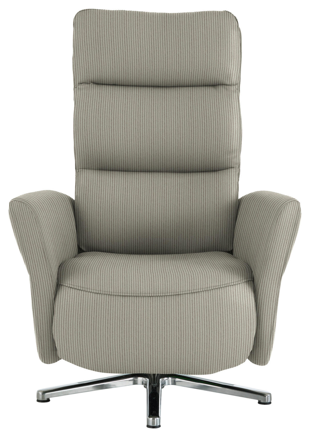 RELAXSESSEL Textil Graubraun  - Chromfarben/Graubraun, Design, Textil/Metall (78/113/83cm) - Beldomo Speed