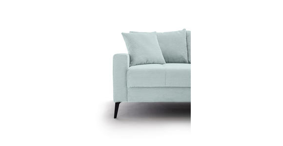 ECKSOFA  in Cord Blaugrau  280/173 cm  - Blaugrau/Schwarz, KONVENTIONELL, Textil/Metall (280/173cm) - Hom`in