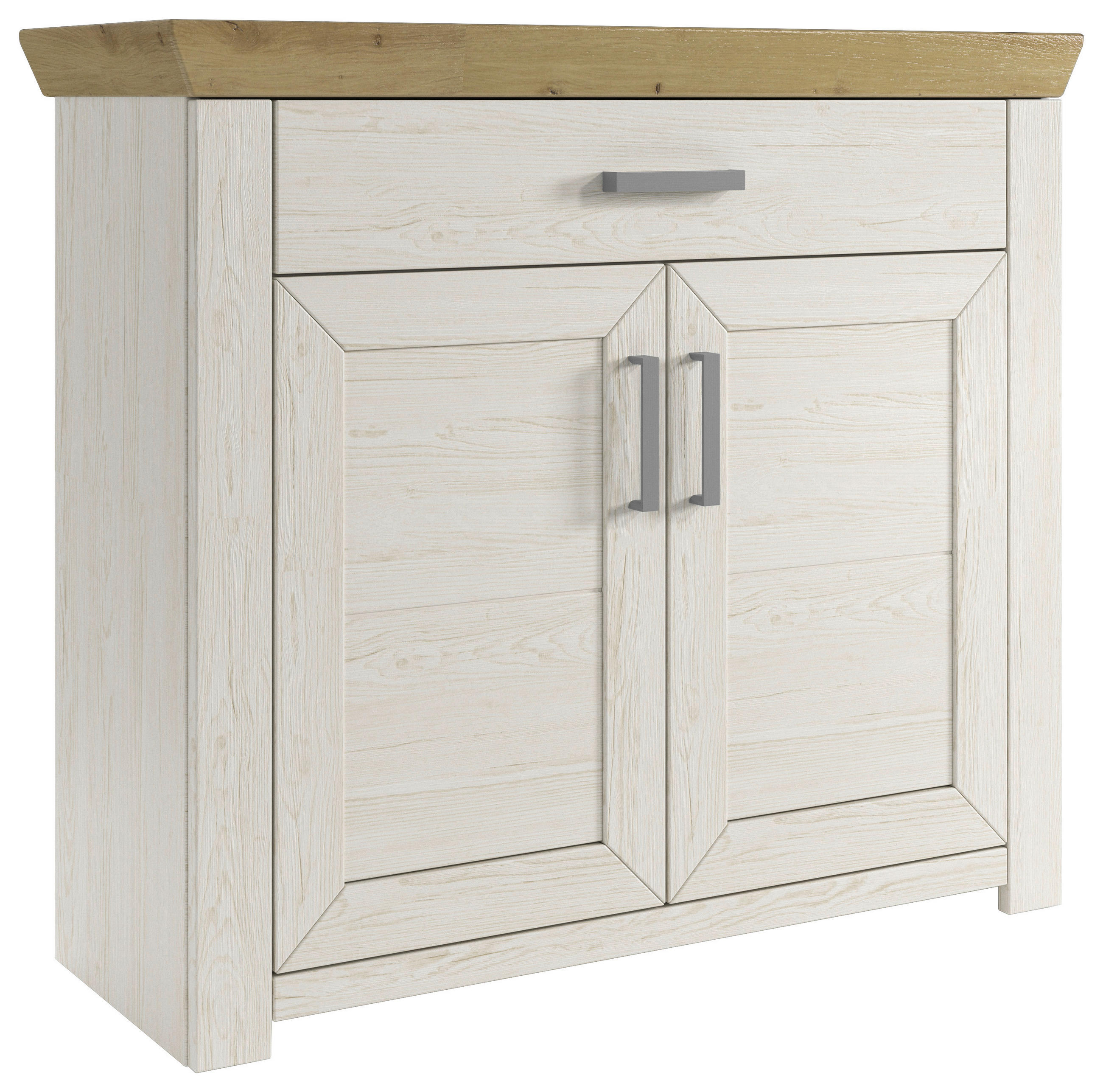 SCHUHSCHRANK Eichefarben, Pinienfarben  - Chromfarben/Eichefarben, Basics, Holzwerkstoff/Metall (104,5/93,4/42,2cm) - SetOne by Musterring