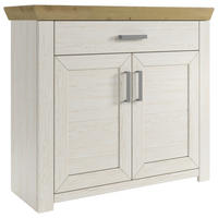 SCHUHSCHRANK Eichefarben, Pinienfarben  - Chromfarben/Eichefarben, Basics, Holzwerkstoff/Metall (104,5/93,4/42,2cm) - SetOne by Musterring