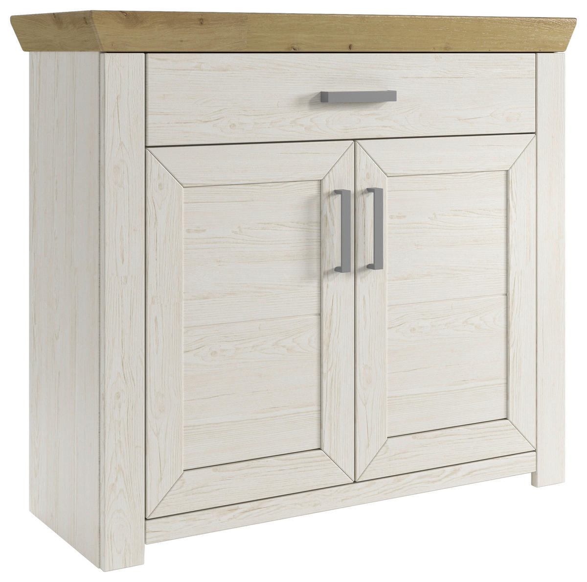 SCHUHSCHRANK Eichefarben, Pinienfarben  - Chromfarben/Eichefarben, Basics, Holzwerkstoff/Metall (104,5/93,4/42,2cm) - SetOne by Musterring