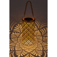 SOLARLEUCHTE 12/24 cm   - Goldfarben, Design, Kunststoff/Textil (12/24cm) - Ambia Garden