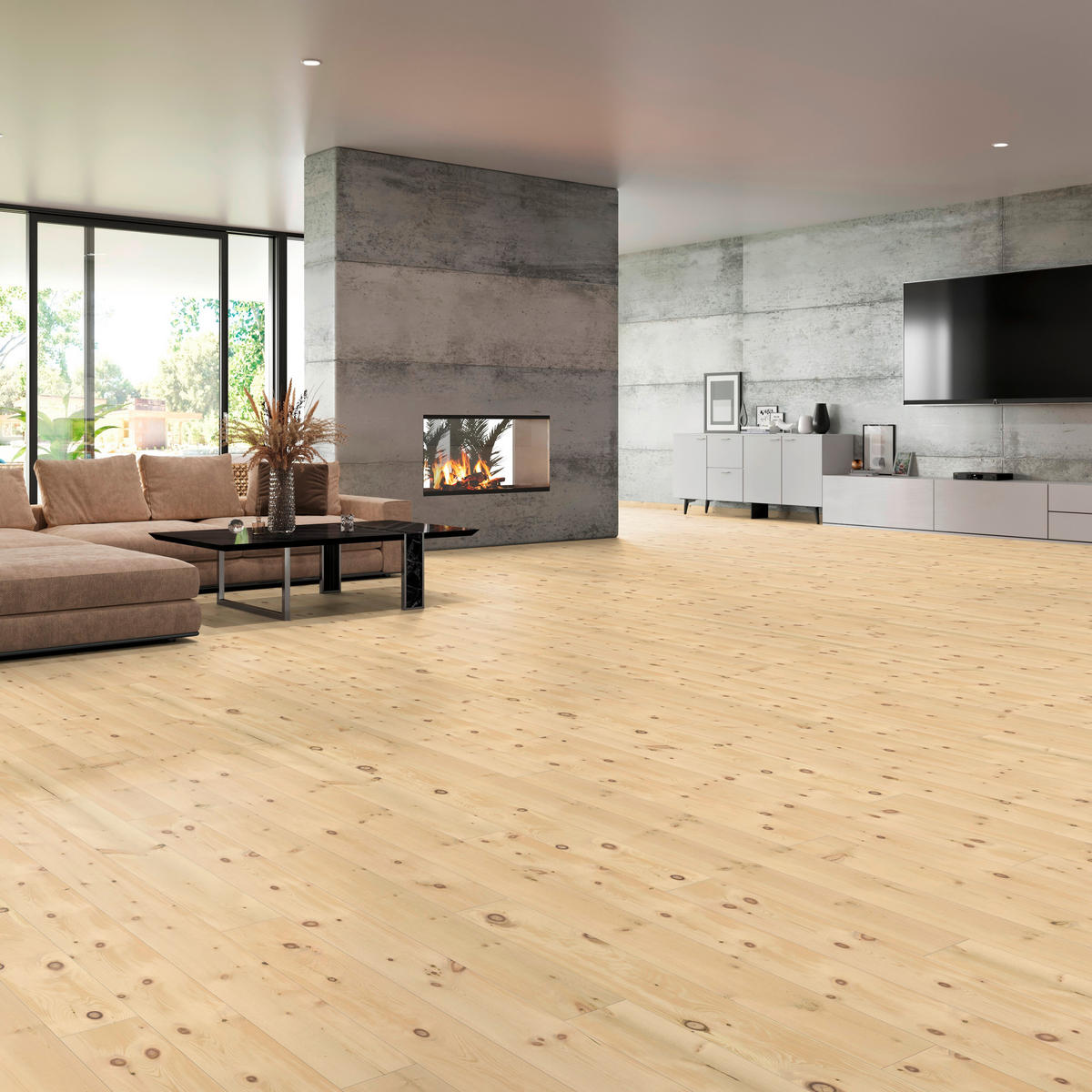 LANDHAUSDIELE Rustico Zirbe Natur!Pur 100016401  per  m² - Design, Holz (190/18,2/1,3cm) - Tilo