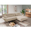 ECKSOFA  in Bouclé Beige  290/166 cm  - Wildeiche/Beige, KONVENTIONELL, Holz/Textil (290/166cm) - MID.YOU