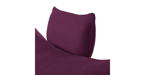 ECKSOFA in Mikrofaser Beere 176/292 cm - Beere/Schwarz, MODERN, Textil/Metall (176/292cm) - Carryhome