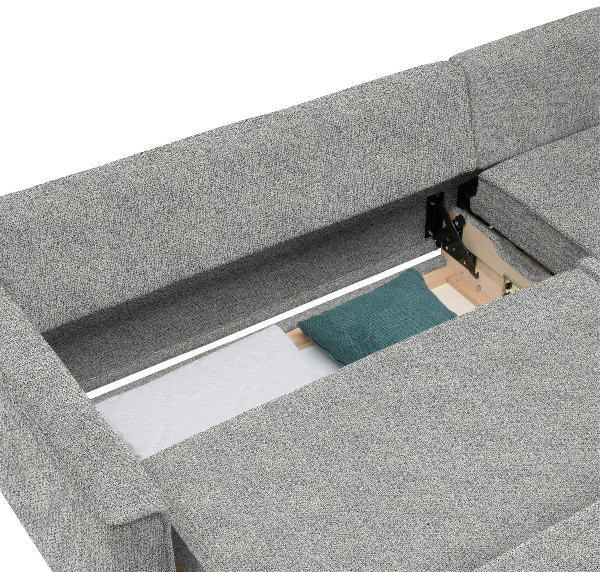 ECKSOFA  in Mikrovelours Naturfarben  237/170 cm  - Eichefarben/Naturfarben, KONVENTIONELL, Holz/Textil (237/170cm) - Sedda