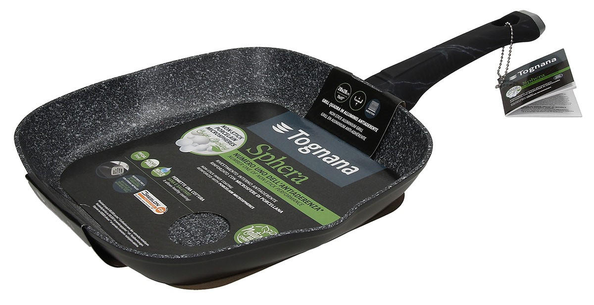 GRIL-TIGANJ    28/28/5 cm      - crna, Osnovno, metal (28/28/5cm) - Tognana