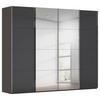 SCHWEBETÜRENSCHRANK 271/235/68 cm 4-türig Graphitfarben  - Chromfarben/Graphitfarben, Design, Glas/Holzwerkstoff (271/235/68cm) - Novel