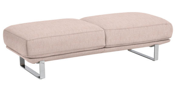 HOCKER Webstoff Rosa  - Rosa, Design, Textil/Metall (160/44/60cm) - Dieter Knoll