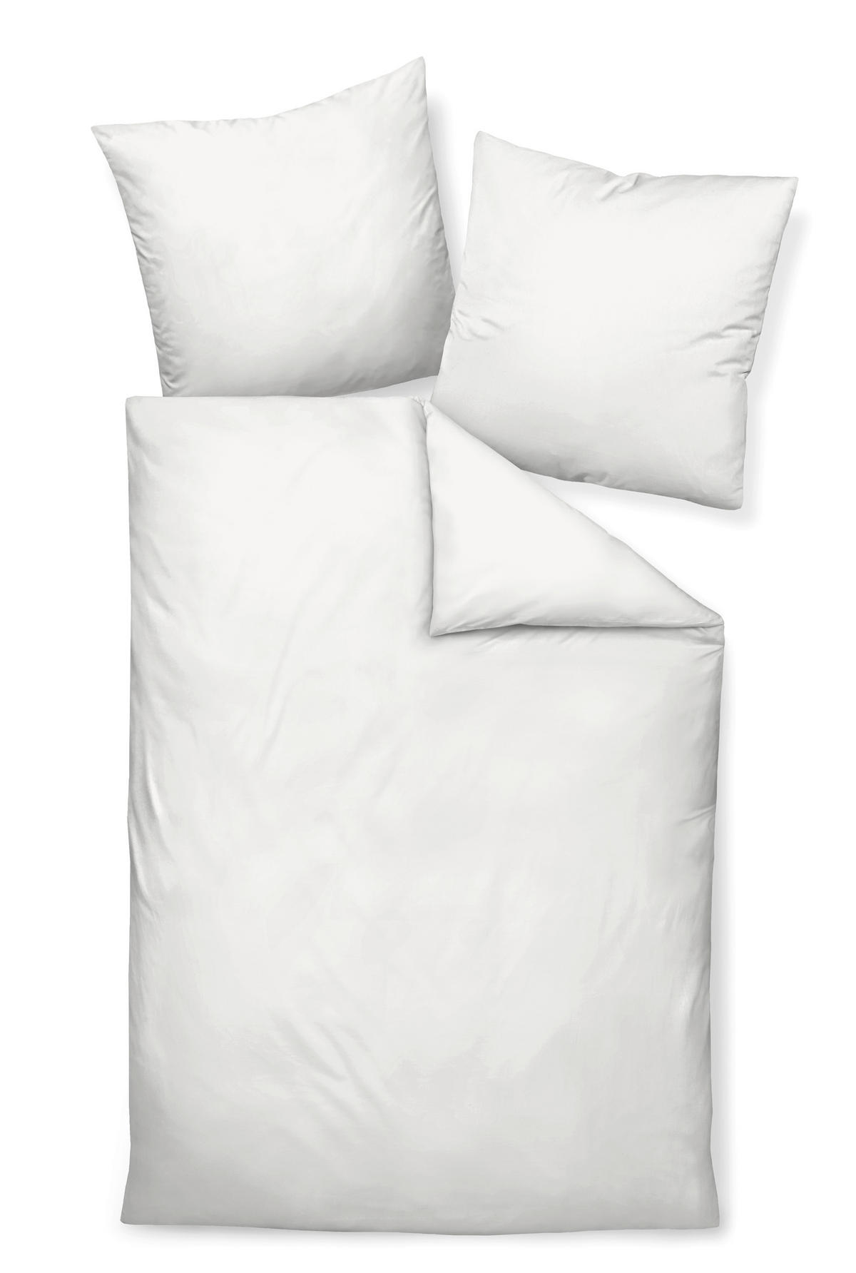 BETTWÄSCHE Giacomo Makosatin 135/200 cm  - Weiß, Basics, Textil (135/200cm) - Janine