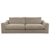 BIGSOFA in Cord Taupe  - Taupe/Schwarz, Design, Kunststoff/Textil (276/90/109cm) - Sit & More
