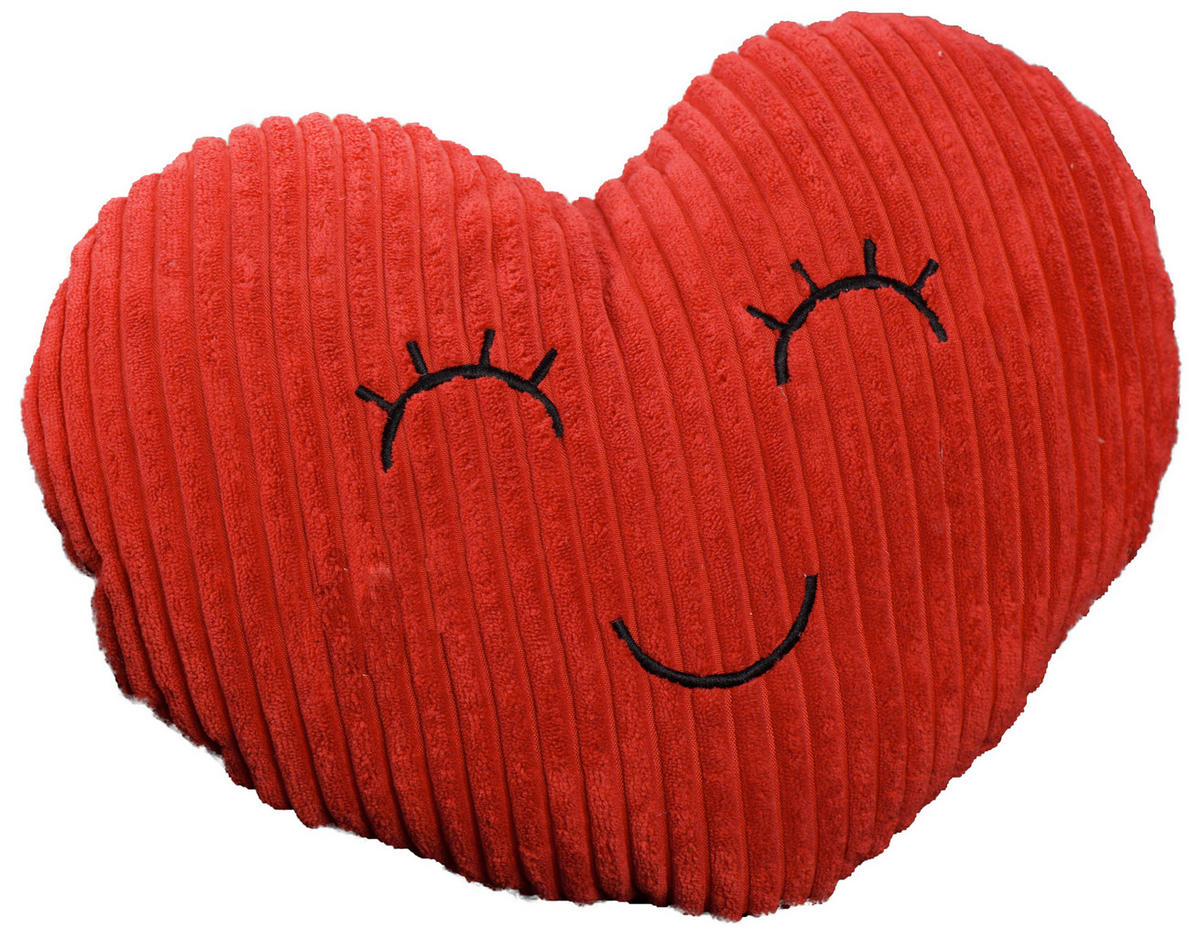 ZIERKISSEN  - Rot/Schwarz, LIFESTYLE, Textil (34/11/26cm)