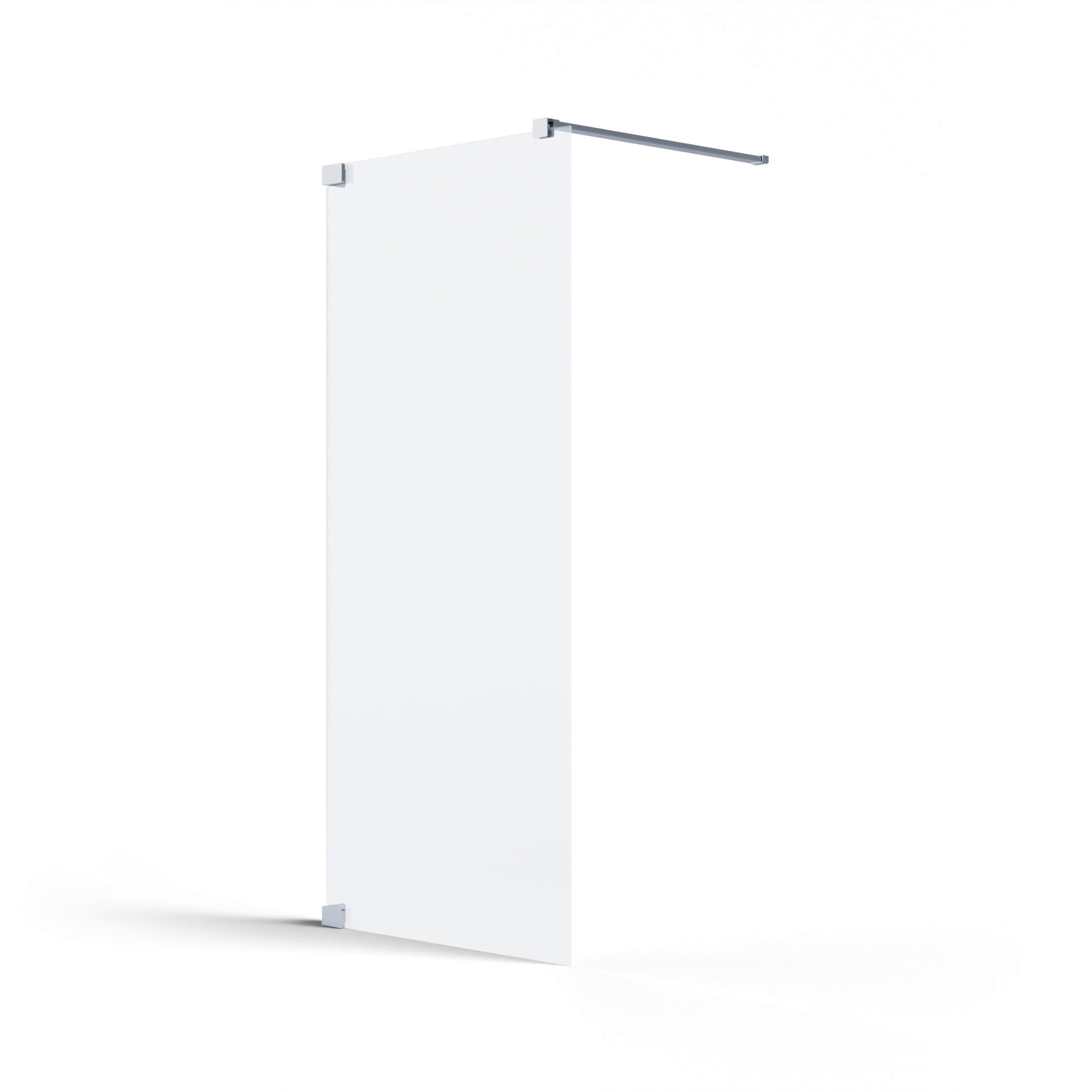 DUSCHTRENNWAND Chromfarben  90/200 cm  - Chromfarben, MODERN, Glas/Metall (90/200cm) - Schöner Wohnen