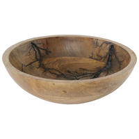 OBSTSCHALE  - Braun, Basics, Holz (25/7cm) - Boltze Home