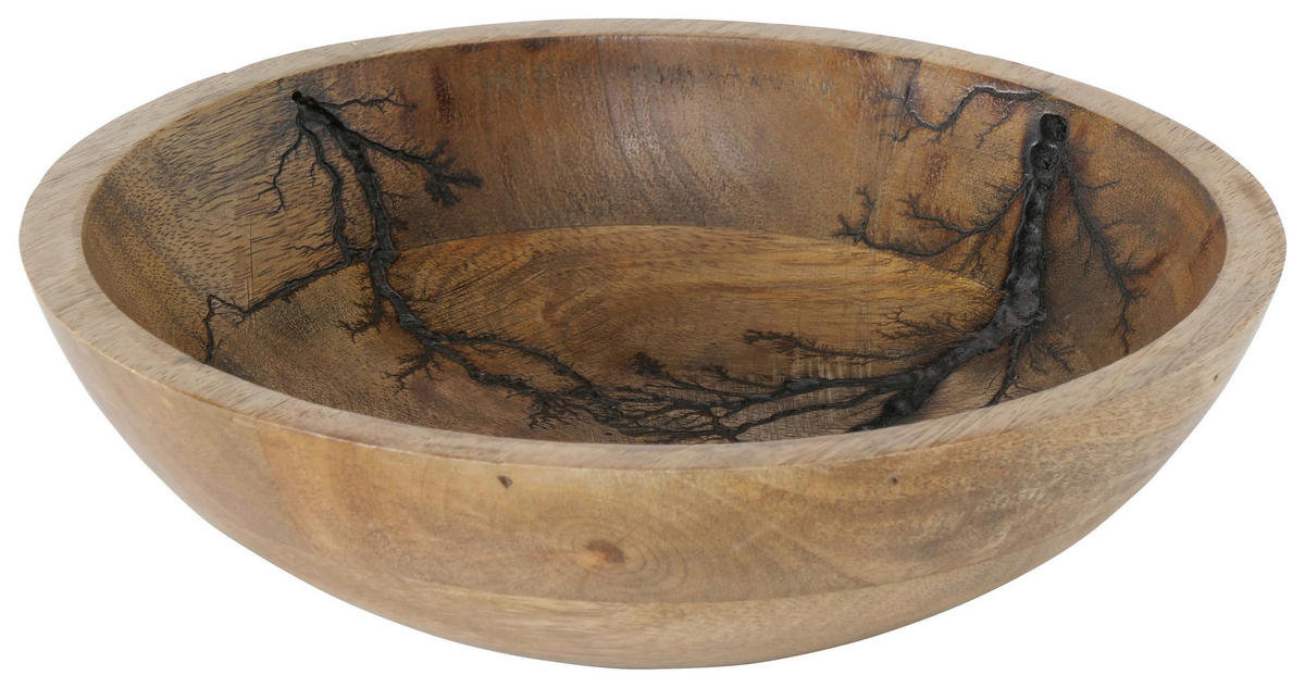 OBSTSCHALE  - Braun, Basics, Holz (25/7cm) - Boltze Home